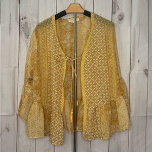 Rebellion Yellow Paisley Kimono